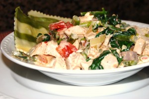 Saucy Chicken and Spinach