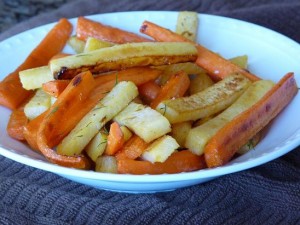 Roasted Rutabaga and Carrots