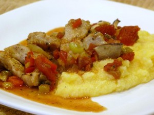 Pork with polenta